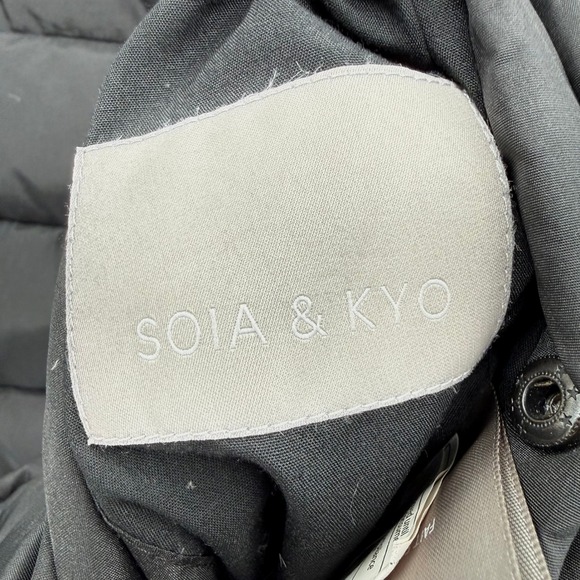 SOIA & KYO Down Fill Puffer Coat Reverseable Black Small Luxury Heavyweight - Picture 4 of 15